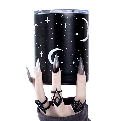 Insulated Stainless Steel Coffee Mug for Women Tumbler with Splashproof Lid Halloween Decor Vacuum Double Wall Rubber Sealed Tumblers Reusable Sport Gym Travel Cup Simple Modern Kitchen -10oz / 280ml