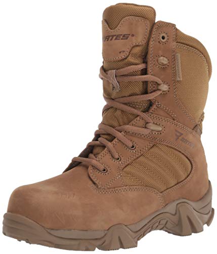 Bates Men's GX-8 Side Zip Dryguard Composite Toe Work Boot, Coyote, 11.0 M US