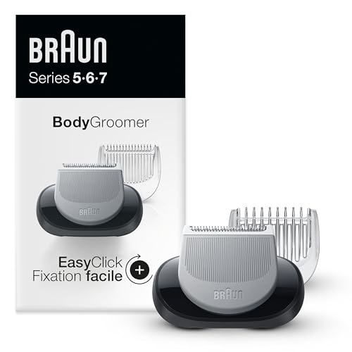 Braun EasyClick Body Groomer Attachment for Series 5, 6 and 7 Electric Razor, Compatible with Electric Shavers 5018s, 5020s, 6075cc, 7071cc, 7075cc, 7085cc, 7020s, 5050cs, 6020s, 6072cc, 7027cs