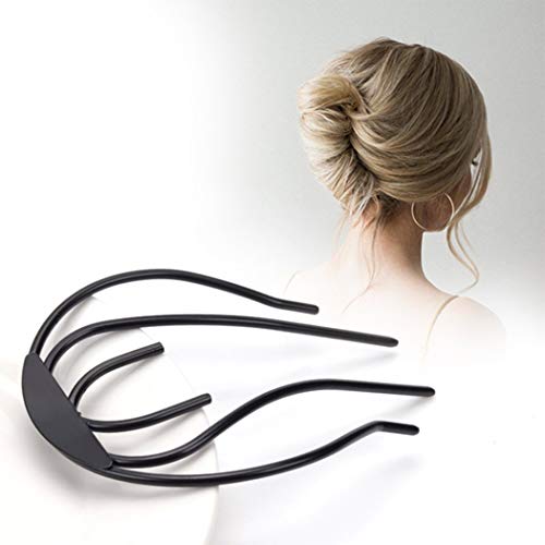 Briskaari Vintage Paint U Shape Black Hair Side Combs Hair Tools for Hairstyle Updo Combs Work Party Daily Hair Accessories for Women and Girls