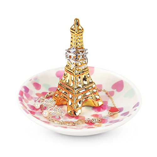 Eiffel Tower Ring Holder, for Jewelry Bracelets Earring Holder, Engagement Wedding Ring Holder Dish, Valentines Day Gifts For Her, Trinket Dish Available as Living Room, Bedroom, BathroomParis Decor