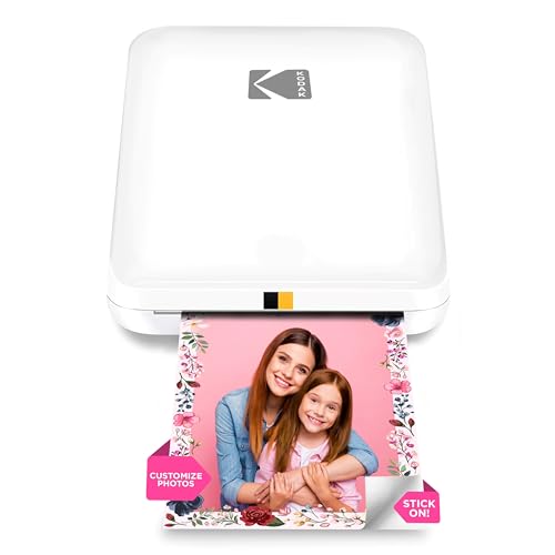 KODAK Step Slim Instant Mobile Color Photo Printer – Wirelessly Print 2x3” Photos on Zink Paper with iOS & Android Devices, White