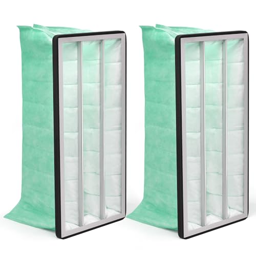 Montemono 2 PCS MERV 11 Synthetic Pocket Air Filter Replacement for 750-ER Air-Tech HP Jet AFS-1000B AFS-1000C, 3 Inner Bag Filter Compatible with JDS 14003 Powermatic 1791082 JET 708733, 24'*12'*12'