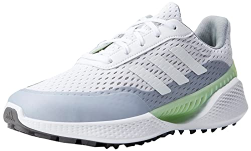 adidas Women's SUMMERVENT Spikeless Golf Shoes, Footwear White/Footwear White/Almost Lime, 8.5