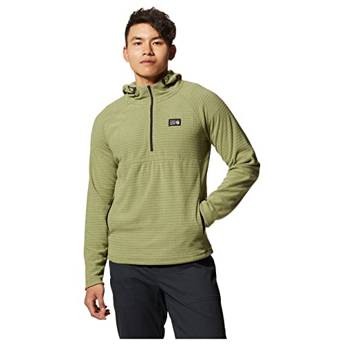 Mountain Hardwear Men's Summit Grid Hoody, Light Cactus, X-Large