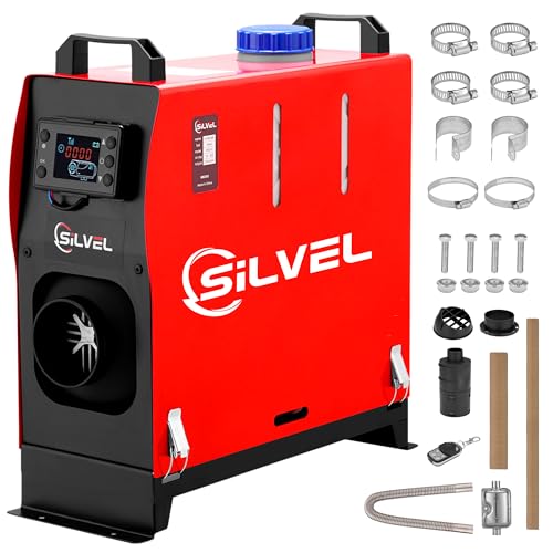 SILVEL 12V 8KW Diesel Heater, All-in-One Diesel Air Heater, Portable Diesel Heater with LCD Monitor & Remote Control, Fast Heating for Tent, Car, RV, Truck, Camper, Trailer, Motorhome