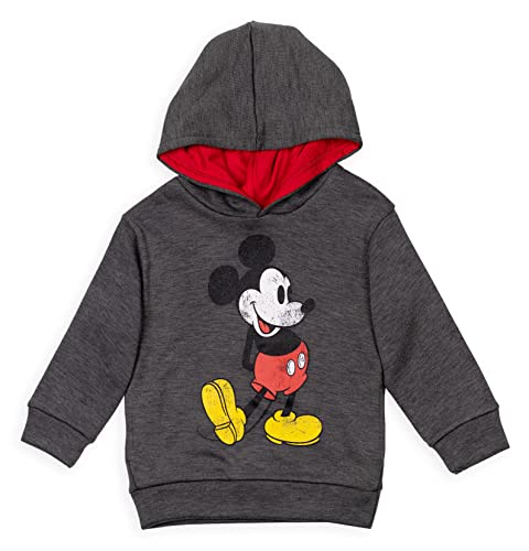 Disney Mickey Mouse Toddler Boys Fleece Hoodie Heather Grey 3T
