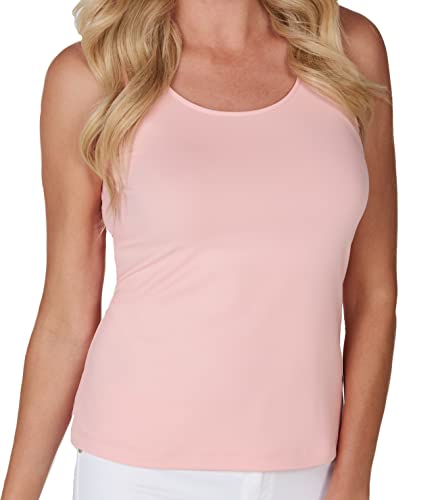 JudyP Women's Scoop Neck Tank Top S BBL-Ballet Blush