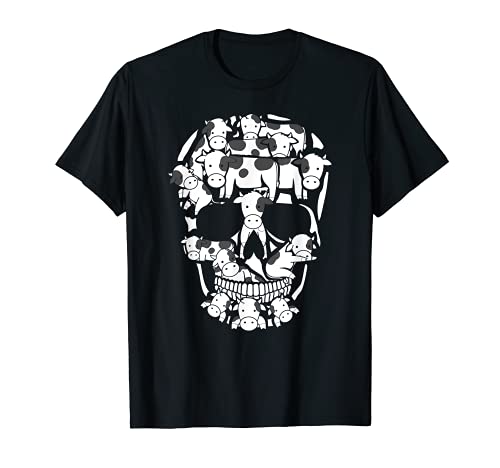 Cows Farm Skeleton Halloween Farmer Cow Skull T-Shirt