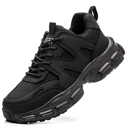 R-Win Safety Shoes Women Mens Steel Toe Cap Trainers Lightweight Breathable Purple Black Work Shoes Construction Industrial Shoe