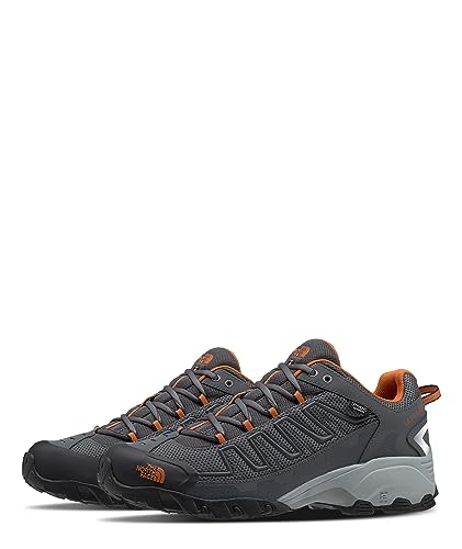 THE NORTH FACE Men's Ultra 109 Waterproof Trail Shoe, Zinc Grey/Burnt Orange, 16