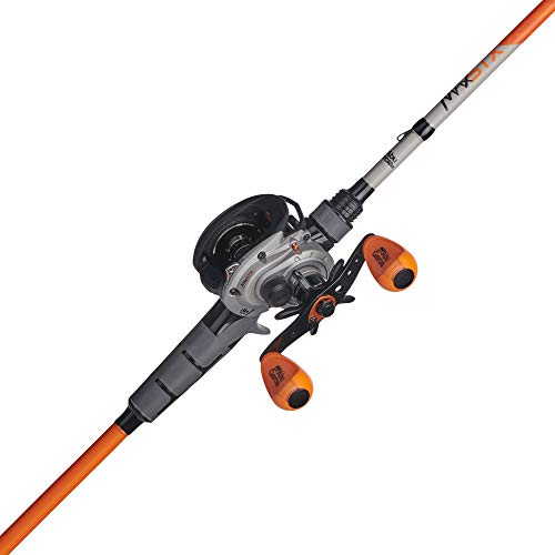 Abu Garcia 7’ Max STX Fishing Rod and Reel Baitcast Combo, 5 +1 Ball Bearings with Lightweight Graphite Frame & Sideplates, MagTrax Brake System