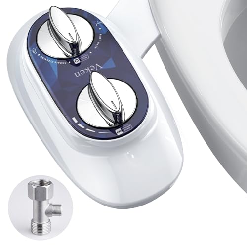 Veken Non-Electric Self-Cleaning Dual Nozzle (Frontal/Feminine Wash), Fresh Spray Bidet for Toilet with Adjustable Water Pressure Switch