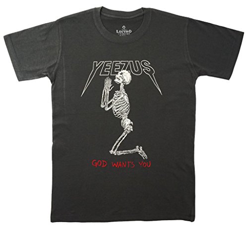 Lectro Click2tshirt Men's God Wants You American Hip Hop Rapper Gang T-Shirt Click2tshirt M Dark Grey t Shirt.