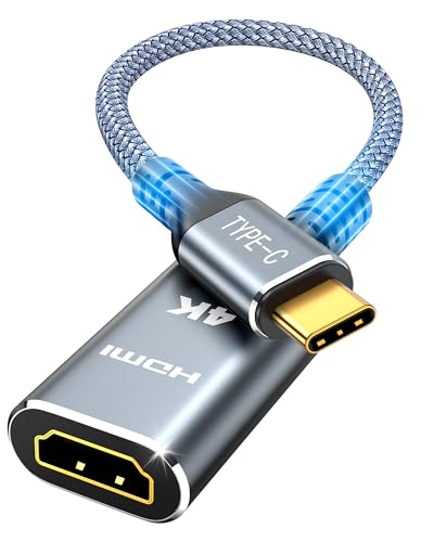 Highwings 4K@60Hz USB C to HDMI Adapter, [High Speed, Thunderbolt 3/4] USB Type C to HDMI Adapter Groundbreaking Performance, Compatible for iPhone 15 Pro/Max, MacBook Pro/Air, iPad, iMac and More