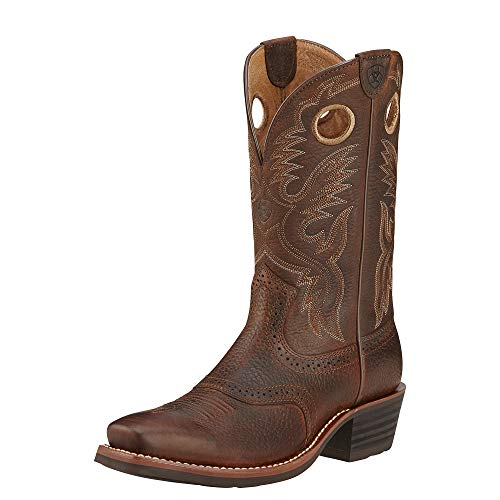 Ariat Mens Heritage Roughstock Western Boot Brown Oiled Rowdy 7