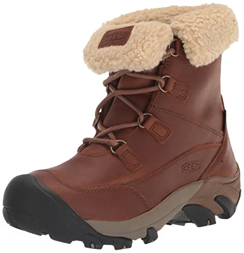 KEEN Women's Betty Boot Short Waterproof Insulated Ankle, Brown/Shitake, 6