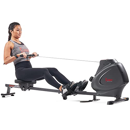 Sunny Health & Fitness Premium Magnetic Rowing Machine Interactive Rower with Optional Exclusive SunnyFit App and Smart Bluetooth Connectivity