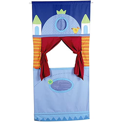 HABA Doorway Puppet Theater - Space Saver with Adjustable Rod Fits in Most Doorways
