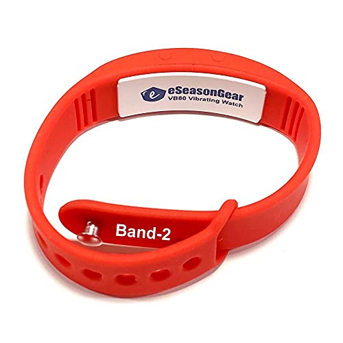 eSeasonGear VB80 Vibrating Alarm Watch, Silent Vibration Shake Wake ADHD Medication Reminder (Red-Large-B2)