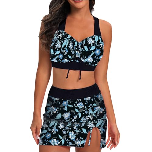 UANGKOU Green Bikini Sets for Women Bikini Sets for Women Sporty Two Piece Swimsuits Front Strappy Two Piece Bathing Suits Tankini Tops for Women Swimsuit for Girls