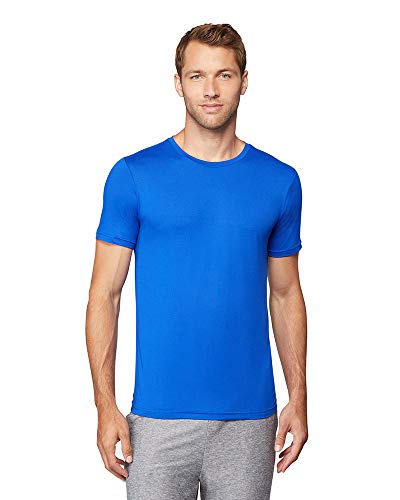 32 Degrees Mens Cool Quick Dry Active Basic Crew T-Shirt, Blue, XX-Large