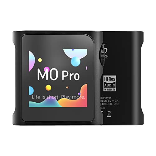 SHANLING M0 Pro MP3 Player,Portable Hi-Res Music Player,2X ES9219C DAC,Two-Way Bluetooth 5.0 LDAC/SBC/AAC,3.5mm/Type-C Jack,Support USB Digital Audio,384kHz /32bit,236mW@32Ω,MTouch OS (M0 Pro Black)