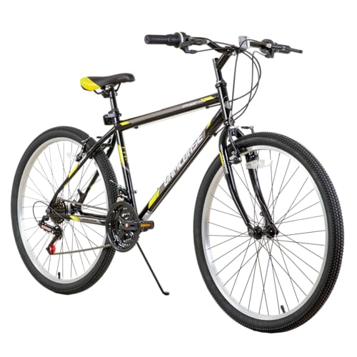 Hiland 24 26 inch Mountain Bike for Men Women, 21 Speeds High-Carbon Steel Frame, Sport Cycling MTB Bicycle for Adult Black
