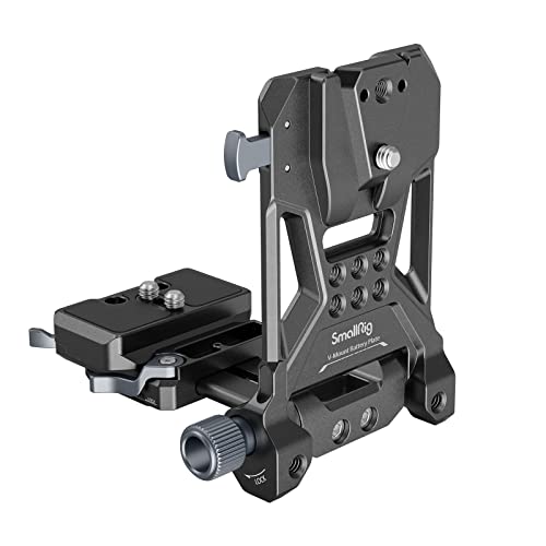SmallRig V-Mount Battery Plate, V Lock Battery Mounting Plate with Quick Release Plate for Arca-Swiss, 1/4'-20 Threads, L-Shape Compact V Mount Battery Plate for DSLR Cameras, Gimbals & Tripod - 4064