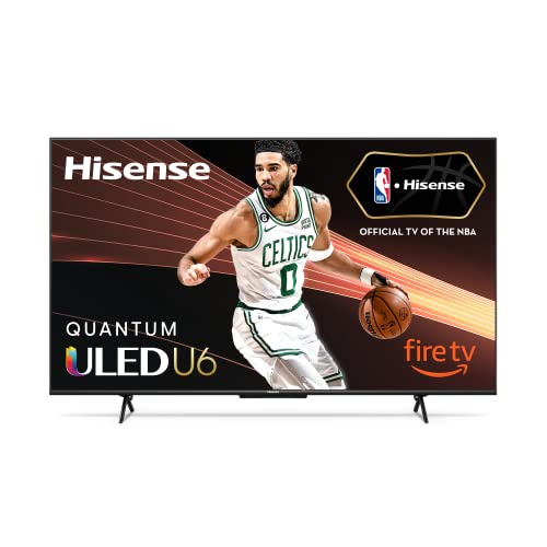 Hisense 50-Inch Class U6HF Series ULED 4K UHD Smart Fire TV (50U6HF) - QLED, 600-Nit Dolby Vision, HDR 10 plus, 240 Motion Rate, Voice Remote, Compatible with Alexa, Black