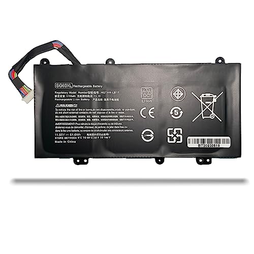SG03XL SGO3XL SG03061XL Laptop Battery Replacement for HP Envy 17-U000 M7-U000 17-U275CL U177CL U273CL U163CL U175NR U153NR U110NR U011NR U108CA M7-U109DX U009DX 17T-U000(11.55V 5150mAh 61.6Wh)