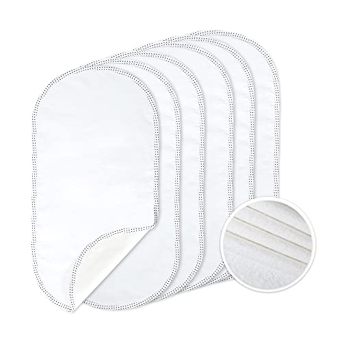TILLYOU Changing Pad Liners 6PK - Waterproof Flannel Cotton, 27' x 13' - Perfect for Baby Diaper Changing Needs, White