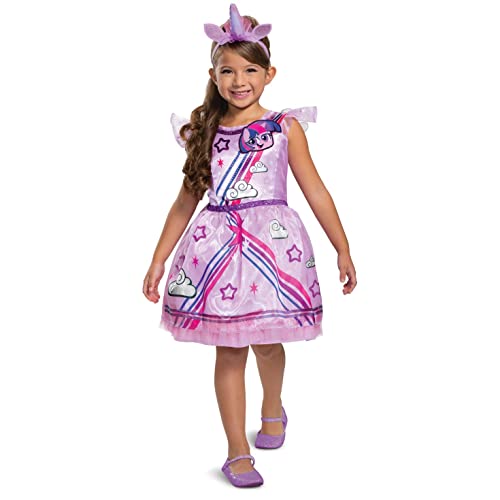 Disguise Twilight Sparkle Costume, My Little Pony Outfit for Girls, Children's Character Dress, Classic Kids Size Small (4-6x) Purple