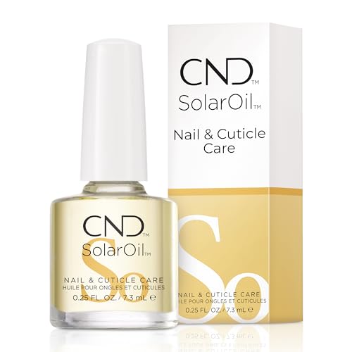 CND SolarOil Cuticle Oil, Natural Blend Of Jojoba, Vitamin E, Rice Bran and Sweet Almond Oils, Moisturizes and Conditions Skin, Pack Of 1, 0.25 oz.