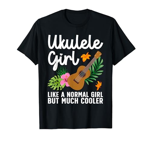 Funny Ukulele Design For Women Girls Kids Guitar Uke Lovers T-Shirt