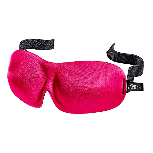 Bucky 40 Blinks No Pressure Solid Eye Mask for Sleep & Travel, Magenta, One Size