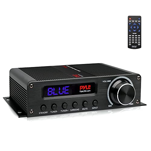 PyleUsa - PFA560BT - Wireless Bluetooth Home Audio Amplifier - 100W 5.1 Channel Home Theater Power Stereo Receiver, Surround Sound w/HDMI, AUX, FM Antenna, Subwoofer Speaker Input, 12V Adapter, Black