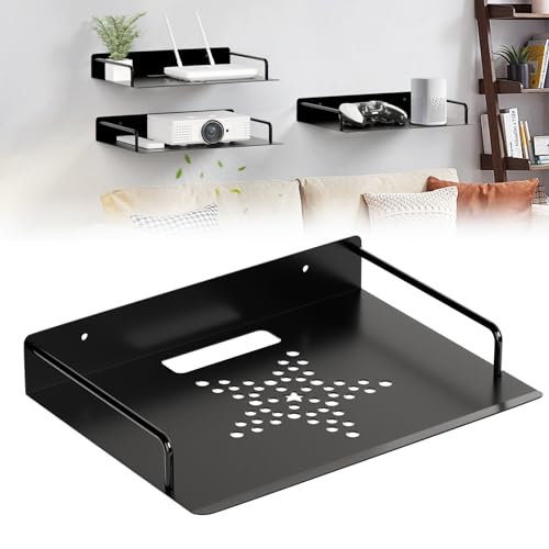 Projector Shelf,Floating Entertainment Center Shelves，Dvd Player Shelf, Shelf Under Tv Wall Mount shelf for Cable Box,Wifi Router,Tv Box,Game Console, Modem,Wall mount Floating Shelf/Rack/Stand/Holder