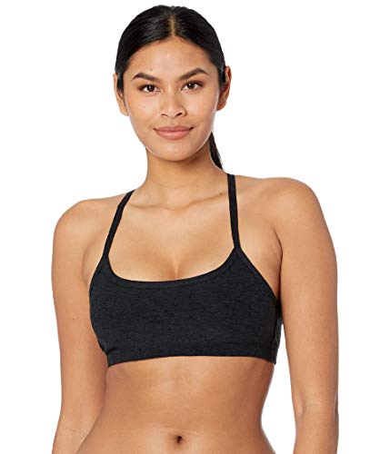 Beyond Yoga Women's Spacedye Slim Racerback Bra, Darkest Night, Black, M