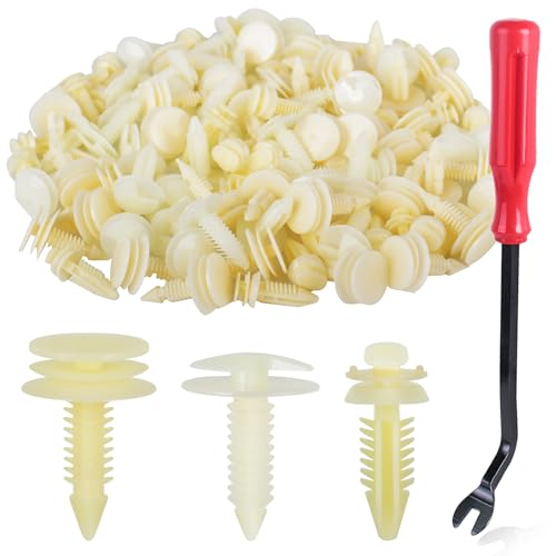 Xislet 120pcs 15545202 Front Door Trim Panel Retainers Clips with 10153057/363137 Door Panel Fastener Rivet Included Tool Compatible with GM Chevrolet GMC Trucks Chevy Pickup SUV