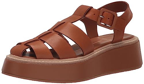 Dolce Vita Women's Fisherman Sandal, Cognac Leather, 5