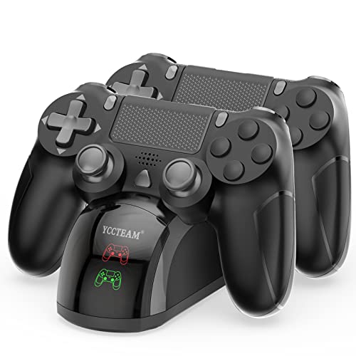 Charger Dock Station for PS4, 1.8 Hrs Fast Charging for PS4 Charging Station, with LED Indicator Charging Chip, Dual USB Charger Dock for PS4/PS4 Slim/PS4 Pro Charger