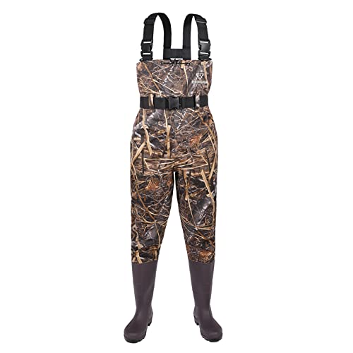 FISHINGSIR HISEA Fishing Waders for Men with Boots Womens Chest Waders Waterproof for Hunting with Boot Hanger