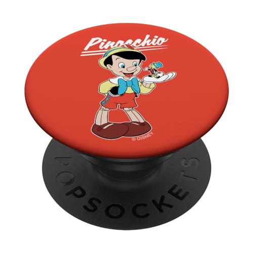 Disney Pinocchio and Jiminy Cricket Red PopSockets Standard PopGrip