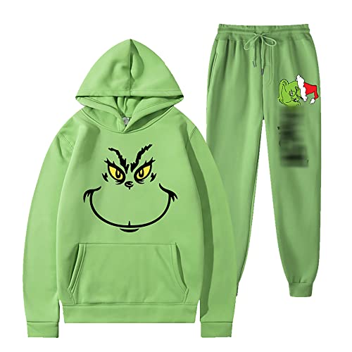 Gnucviop Adult Sweatshirt Set Hoodie Tracksuits Cool Pullover Hooded Top With Sweatpants For Mens/Womens/Teen/Adult S