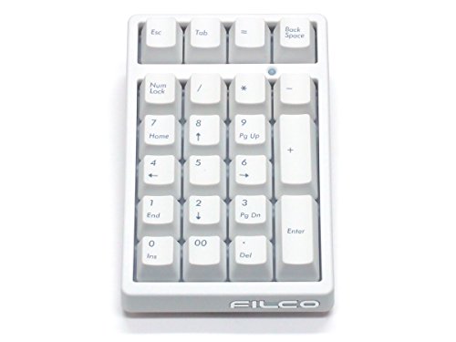 FILCO Majestouch TenKeyPad 2 Professional Cherry MX Silent Red USB Mechanical Numeric Keypad with Ring Keeper Matte White FTKP22MPS/MW2-KP03
