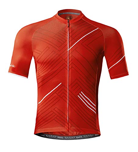 Santic Men's Cycling Jersey Short Sleeve Cycling Tops for Men Biking Jersey Cycling Shirts Breathable