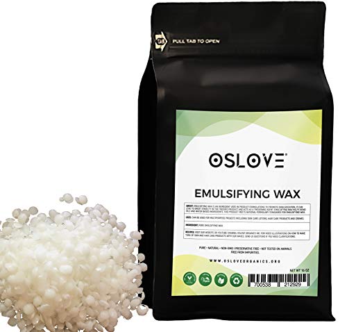 Oslove Organics Emulsifying Wax NF- Pure Vegetable Base For Lotions, Leave in conditioners, soap making and cremes | 1LB
