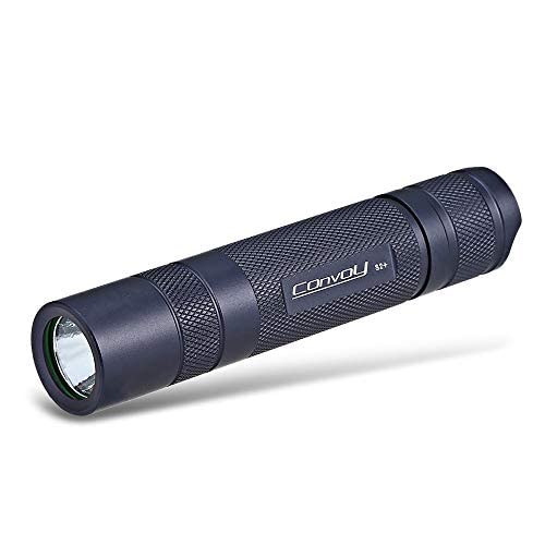 Convoy S2+ Cree XML2 U2 1B 940Lm 7135 x 6 - Mode LED Flashlight(Black,Gray,Red,Green) (Black)