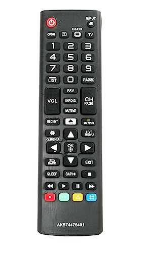New AKB74475401 Remote Control Replacement for LG TV 43LF5900 43UF6400 43UF6430 43UF6800 43UF6900 43UF7590 43UF7600 49LF5900 49UF6400 49UF6430 49UF6490 49UF6800 49UF6900 49UF7590